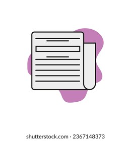 Newspaper icon. News sign. Press symbol. Vector illustration. EPS 10.