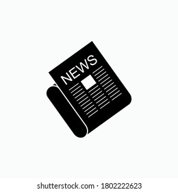 Newspaper Icon. News Symbol for Design, Presentation, Website or Apps Elements - Vector.