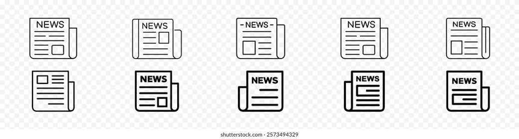 Newspaper icon, Newspaper with news. A newspaper with a title vector icon, Write Article glyph icon. news paper sign and symbolling