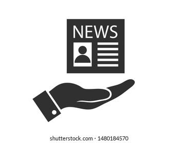 Newspaper icon. News vector illustration EPS10