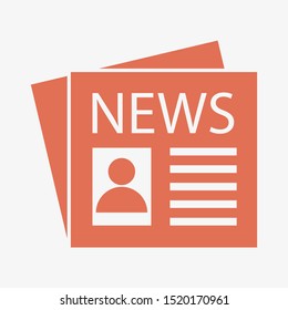 Newspaper icon. News vector illustration EPS10