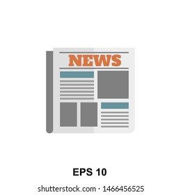 newspaper icon on isolated background