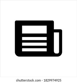 Newspaper icon on white background