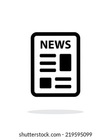 Newspaper icon on white background. Vector illustration.