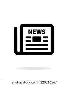 Newspaper icon on white background. Vector illustration.