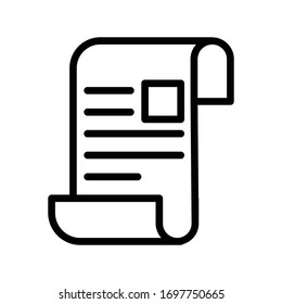 Newspaper icon outline vector design