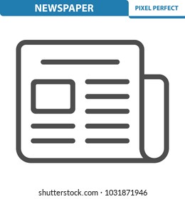 Newspaper Icon. Professional, pixel perfect icons optimized for both large and small resolutions. EPS 8 format. 12x size for preview.