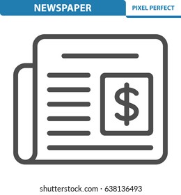 Newspaper Icon. Professional, pixel perfect icons optimized for both large and small resolutions. EPS 8 format. 12x size for preview.