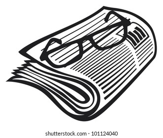 Newspaper Icon And Reading Glasses Images Stock Photos Vectors Shutterstock