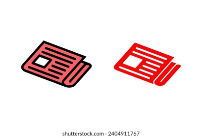 Newspaper icon set illustration. news paper sign and symbolign