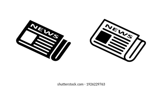 Newspaper Icon Set. News Paper Vector Sign