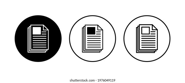 Newspaper icon set. news paper vector sign