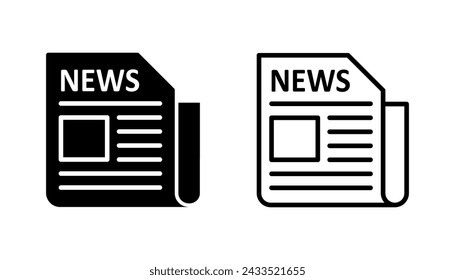 Newspaper icon set. news paper vector sign