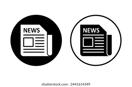 Newspaper icon set. news paper vector sign