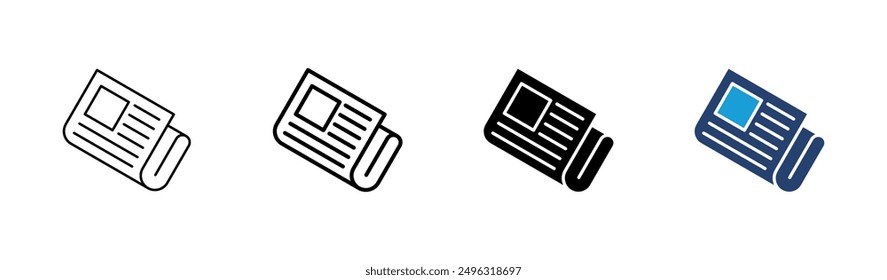 Newspaper icon set. news paper vector sign