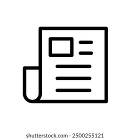 Newspaper Icon Set Print Media Illustrations for Journalism and News