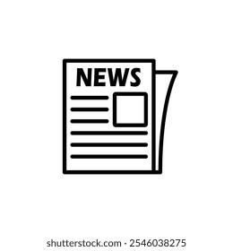 Conjunto de iconos de periódico. Ilustración vectorial.