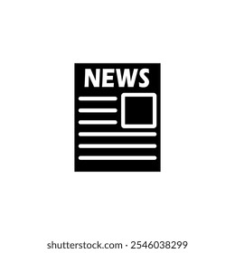 Conjunto de iconos de periódico. Ilustración vectorial.
