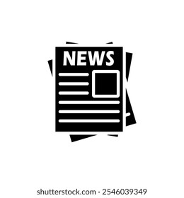 Newspaper icon set. Vector illustration.