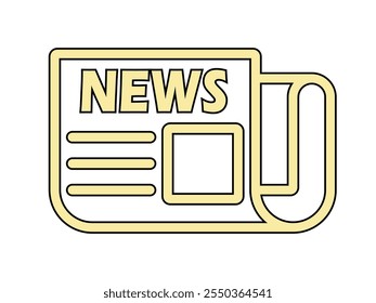 Newspaper icon set. Vector illustration.