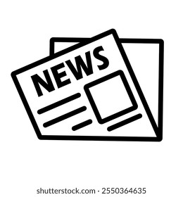 Newspaper icon set. Vector illustration.
