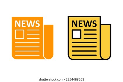 Newspaper icon set  for web and mobile app. news paper sign and symbolign