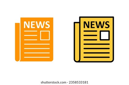 Newspaper icon set  for web and mobile app. news paper sign and symbolign