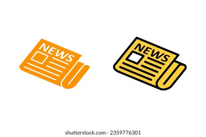 Newspaper icon set  for web and mobile app. news paper sign and symbolign