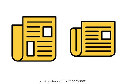 Newspaper icon set  for web and mobile app. news paper sign and symbolign