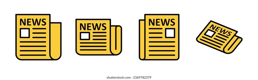 Newspaper icon set  for web and mobile app. news paper sign and symbolign