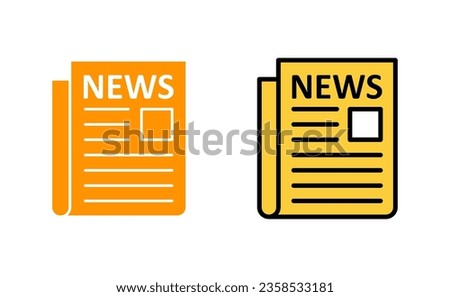 Newspaper icon set  for web and mobile app. news paper sign and symbolign