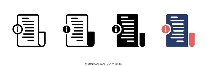Newspaper icon sheet multiple style collection