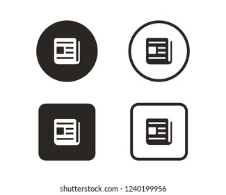 Newspaper icon sign symbol