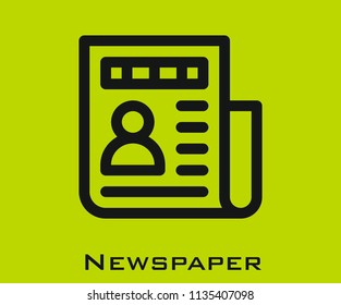 Newspaper icon signs