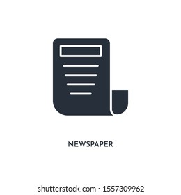 newspaper icon. simple element illustration. isolated trendy filled newspaper icon on white background. can be used for web, mobile, ui.