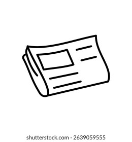 newspaper icon, simple flat style, vector illustration, symbol, design logo template pictogram, for ui or ux isolated on white for mobile app, editable