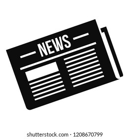 Newspaper icon. Simple illustration of newspaper vector icon for web design isolated on white background