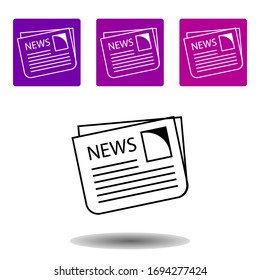 Newspaper icon. Simple outline vector of Media set for UI and UX, website or mobile application