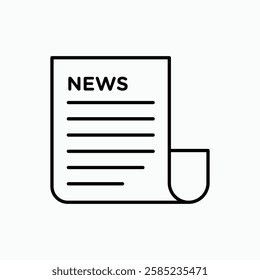 Newspaper icon. simple vector icon