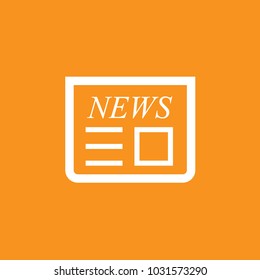 Newspaper icon, stock vector, eps10.