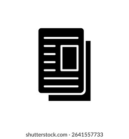 Newspaper icon symbol for apps and websites. news paper sign and symbol