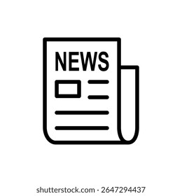 Newspaper icon symbol for apps and websites. news paper sign and symbol