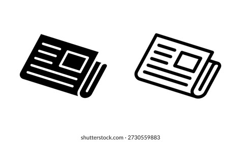 Newspaper icon symbol for apps and websites. news paper sign and symbol