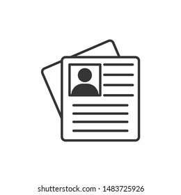 Newspaper icon template color editable. Newspaper symbol vector sign isolated on white background.