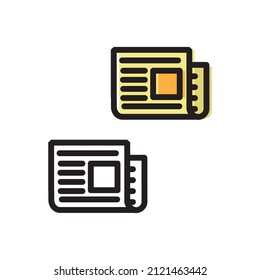 Newspaper Icon Templates vector illustrator