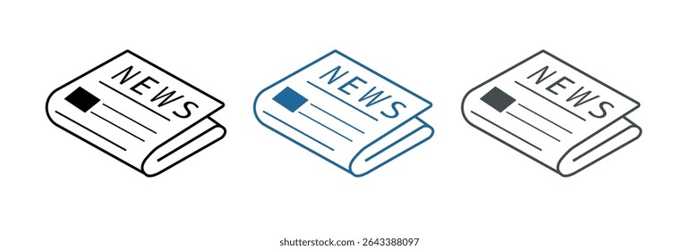 Newspaper icon theme symbol vector illustration isolated on white background. news paper sign and symbol. 
