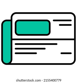 icono de periódico con fondo transparente