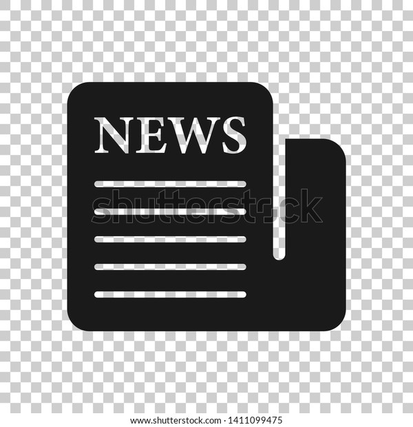 Newspaper Icon Transparent Style News Vector Stock Vector Royalty Free