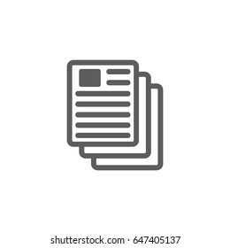 Newspaper icon in trendy flat style isolated on white background. Symbol for your web site design, logo, app, UI. Vector illustration, EPS