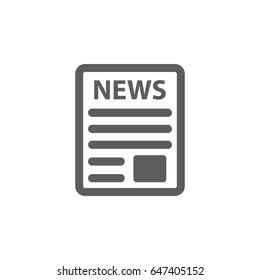 Newspaper icon in trendy flat style isolated on white background. Symbol for your web site design, logo, app, UI. Vector illustration, EPS